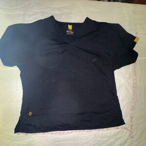 Black Scrub Top – Size XL – Cotton Blend